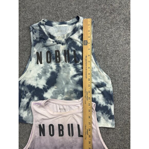 NOBULL Tank Top Lot Womens Small Blue Purple Tie Dye Cropped Sleeveless Athletic - Picture 6 of 8